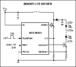 Li+電池供電、低壓高亮度(HB) LED解決方案