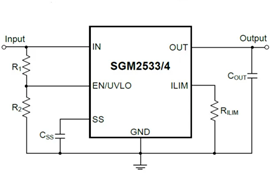 可調軟啟動時間的小尺寸電子保險絲-SGM2533/SGM2534