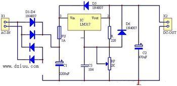 LM317应用电路 LM317应用电路图
