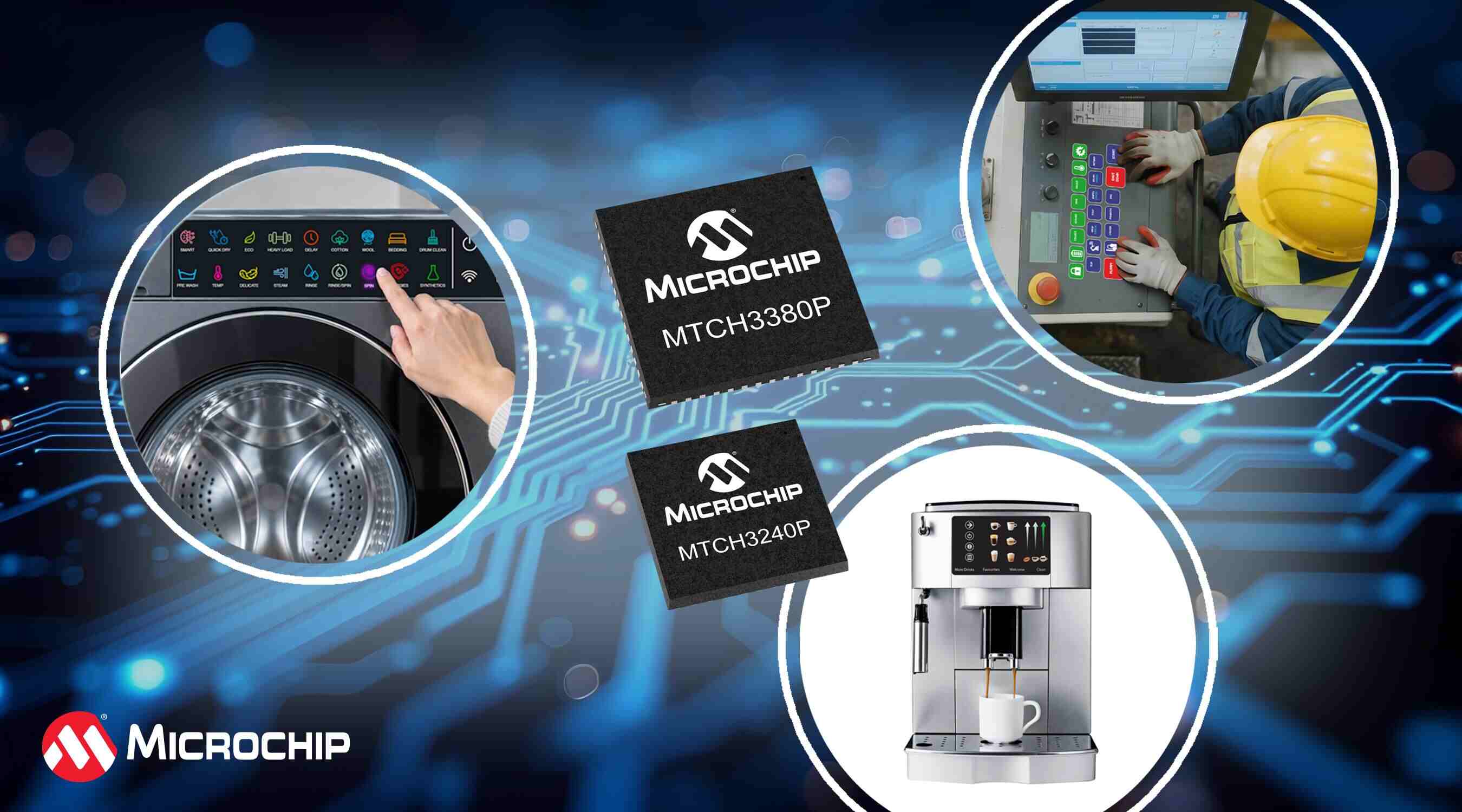 Microchip推出首款支持按鍵、滑動(dòng)條和滾輪并行傳感的一站式觸摸控制器