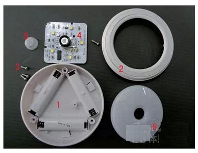 拆LED人體紅外感應(yīng)燈，