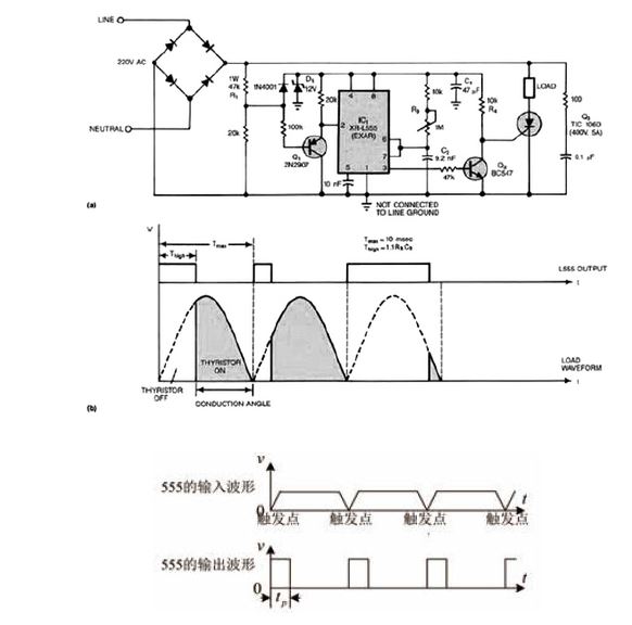 詳解555定時(shí)器的3種工作模式及觸發(fā)相位控制應(yīng)用