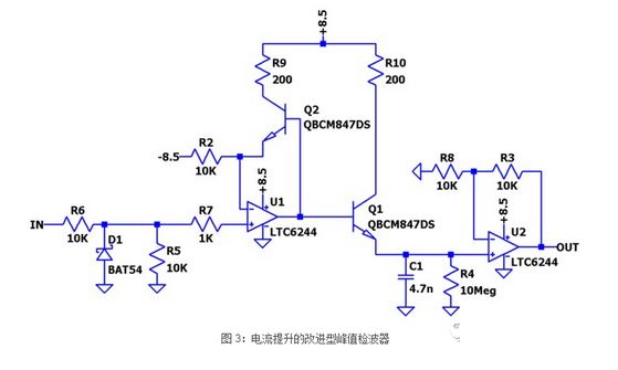 電路分析：三類(lèi)高速峰值檢波器電路解析