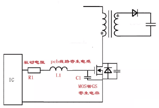 如何消除mos管的GS波形振蕩？