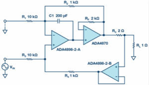 高精度、快速建立的大電流源