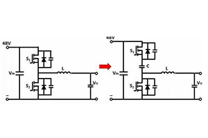 用于低占空比、基于飛輪電容的三種BUCK變換器結(jié)構(gòu)