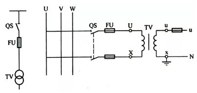 電壓互感器接線方式、接地和原理圖