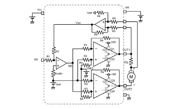 BTL功放電路的有刷直流電機(jī)驅(qū)動(dòng)：線性電流驅(qū)動(dòng)