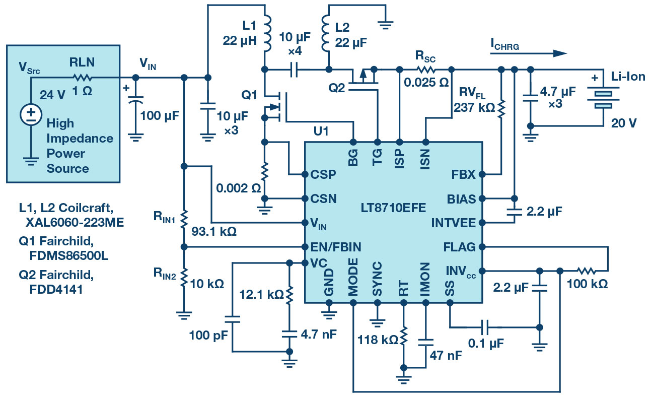 LT8710多功能 DC/DC控制器解決了高阻抗、超長工業(yè)電源線的電壓降問題