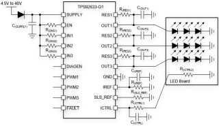 TPS92633-Q1來幫助您解決LED驅(qū)動芯片的過熱和離板不確定性問題