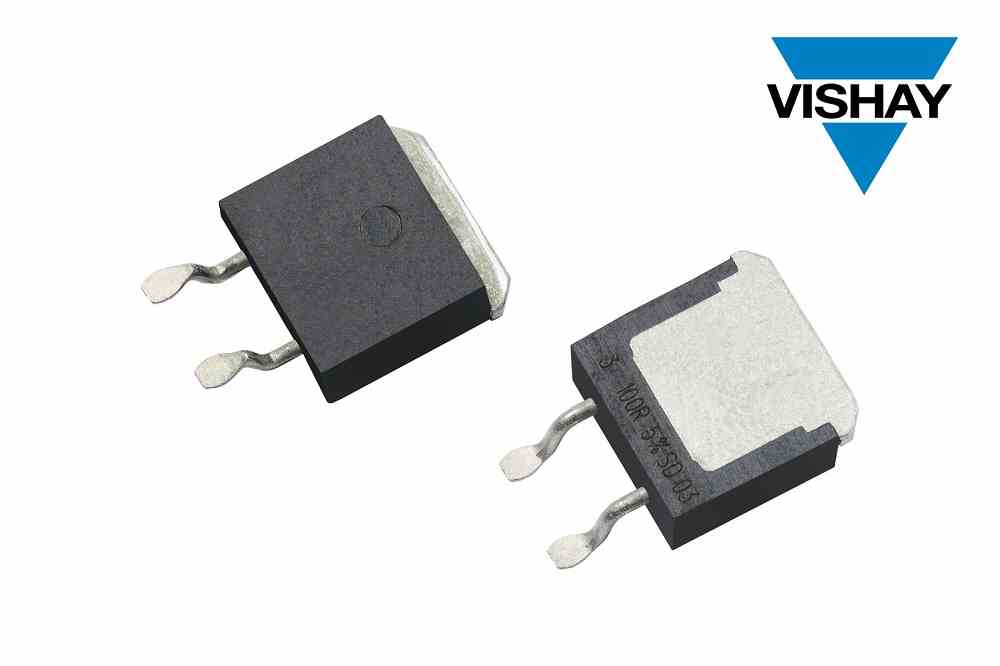 Vishay推出新款紧凑型TO-263 (D2PAK) 封装顶层散热厚膜功率电阻器