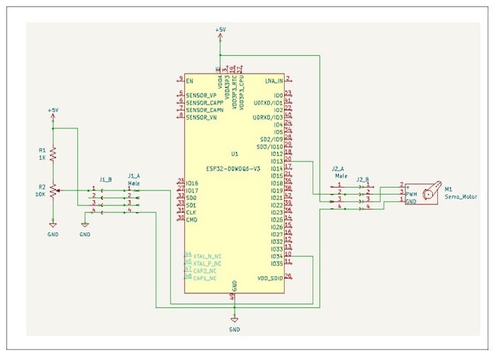 使用 M5Stack 內核控制基于電位器的伺服電機