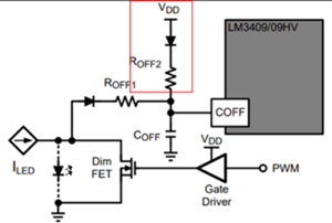COFT控制模式的Buck LED驅動芯片中 COFF的配置和注意事項