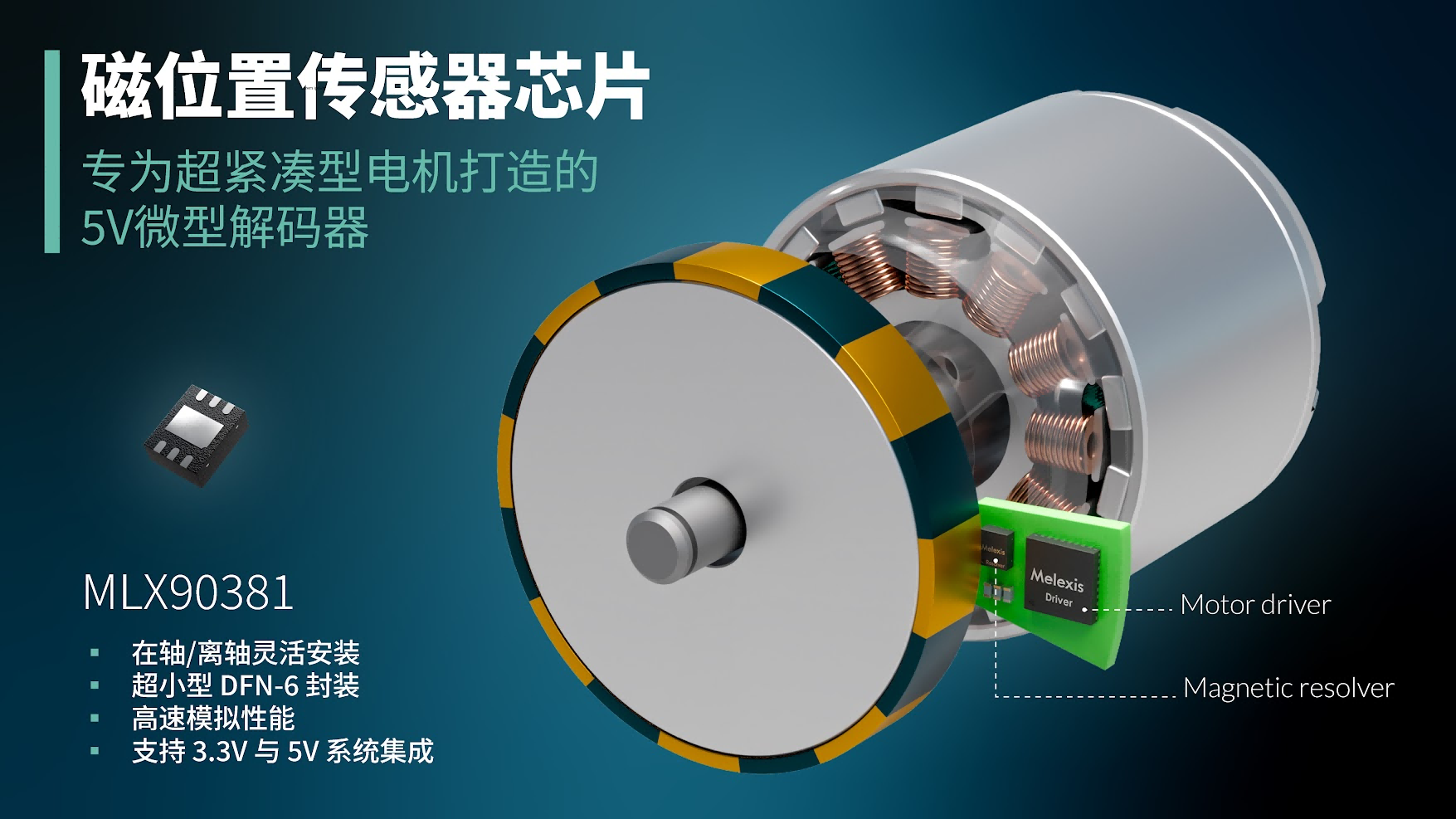 产品矩阵再扩容！迈来芯推出MLX90381 5V版微型解码芯片