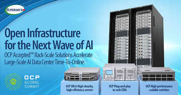 Supermicro 擴展一體化開放計算項目產品組合，加速機架級 AI 數據中心部署