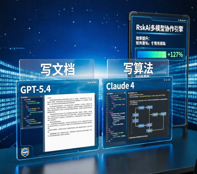 GPT-5.4写文档、Claude4写算法？实测RskAi多模型协作的编码效率革命