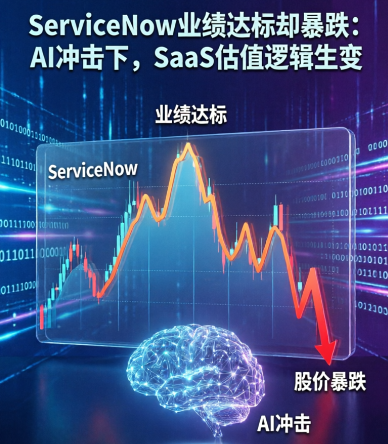 ServiceNow业绩达标却暴跌：AI冲击下，SaaS估值逻辑生变