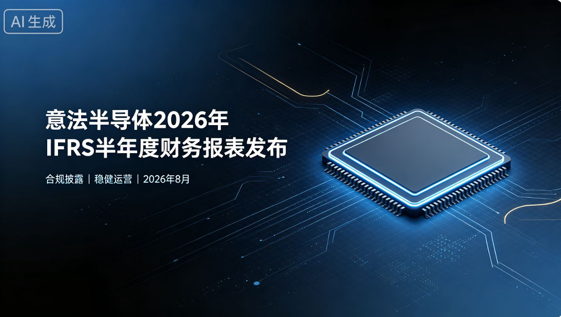 意法半导体发布2026年IFRS半年度财务报表 完成官方备案