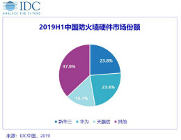 2019年上半年中国IT安全硬件市场规模同比增长9.48%