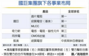 国巨结盟鸿海 搭上苹果链