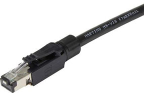 浩亭推出阻燃数据电缆的RJ45连接器，应用于轨道交通