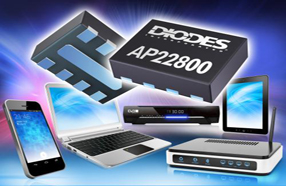 Diodes 5V单通道负载开关AP22800，具有可编程软启动功能