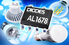 Diodes新款LED驱动器系列 AL1678 可提供达15W的输出功率，具显著的电路灵活性