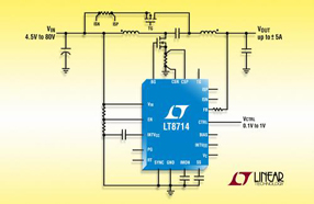 Linear 新款输出 DC/DC 控制器可使输出电压干净的完成通过 0V 的转换