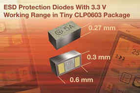 Vishay全新BiSy单路ESD保护二极管保护线路和天线免收瞬变电压信号