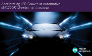 Maxim发布最新LED阵列管理器，支持高密度阵列及像素的汽车照明