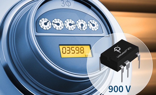 Power Integrations发布集成了900V MOSFET的高效率反激式开关电源IC