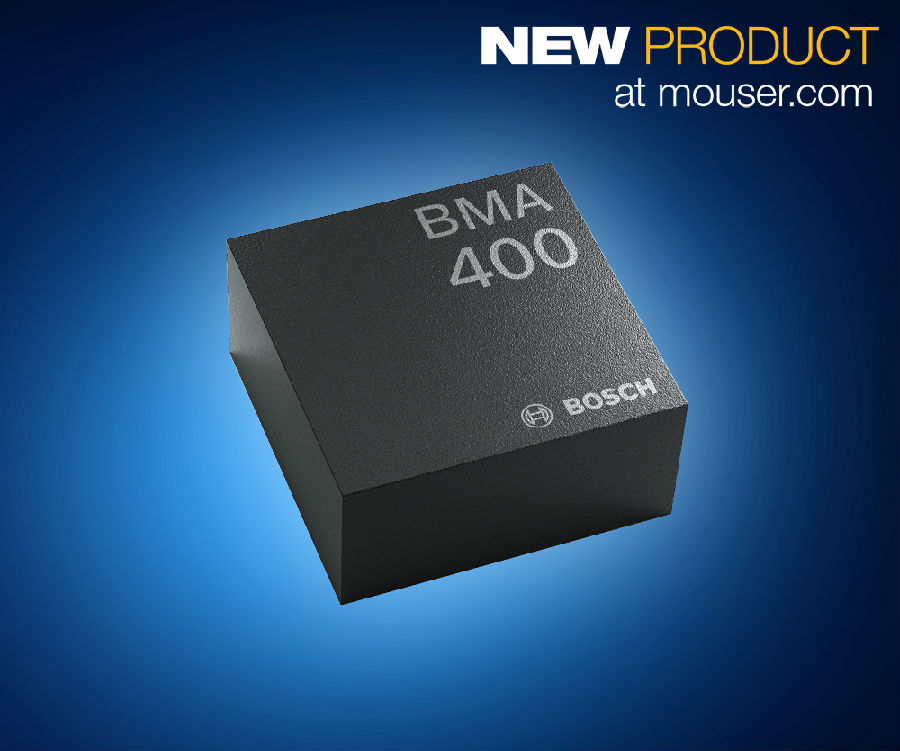 贸泽开售Bosch BMA400三轴加速度计，凭借超低耗电量脱颖而出