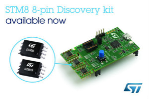 ST发布含三款8引脚STM8微控制器的单板Discovery套件