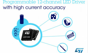 ST发布可编程12通道RGB-LED驱动器，提升智能设备和穿戴设备照明效果