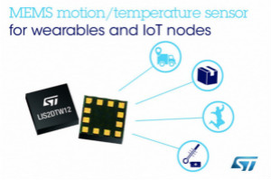 ST LIS2DTW12单片集成MEMS 3轴加速度计和温度传感器