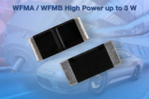 Vishay推出汽车级高功率宽阻值范围的Power Metal Plate检流电阻