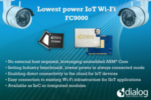 Dialog推出最新超低功耗Wi-Fi SoC，加速IoT部署