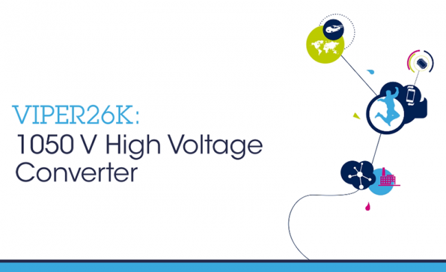 意法半导体推出市场上击穿电压最高的1050V MOSFET VIPer转换器