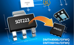 Diodes推出微型车用 MOSFET，可提供更高的功率密度