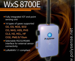 Polysense推出第二代LoRaWAN气体传感器节点---WxS 8700E