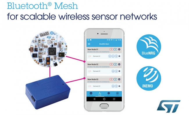 ST解锁Bluetooth Mesh全功能 赋能可扩展的无线传感器网络