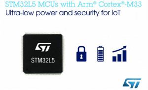 ST推出面向IoT的首款兼备超低功耗与数据安全的STM32L5微控制器
