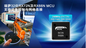 瑞萨电子推出全新32位RX72N和RX66N MCU