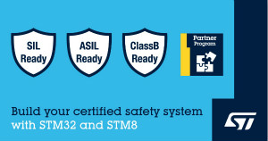 ST推出STM32和STM8认证软件包，可助力设备达到功能安全标准