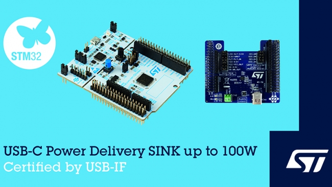 ST推出USB-IF认证开发板，将USB-C和USB快充功能延伸到嵌入式应用