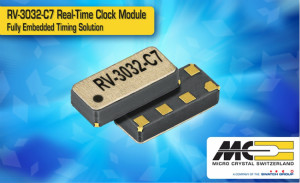微晶推出全新的RV-3032-C7实时时钟模块