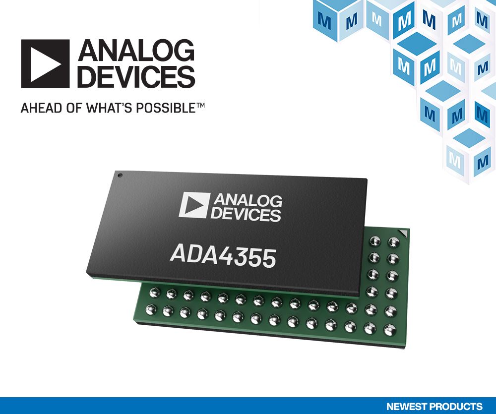 贸泽开售Analog Devices ADA4355紧凑型高性能光电探测器接收器μModule