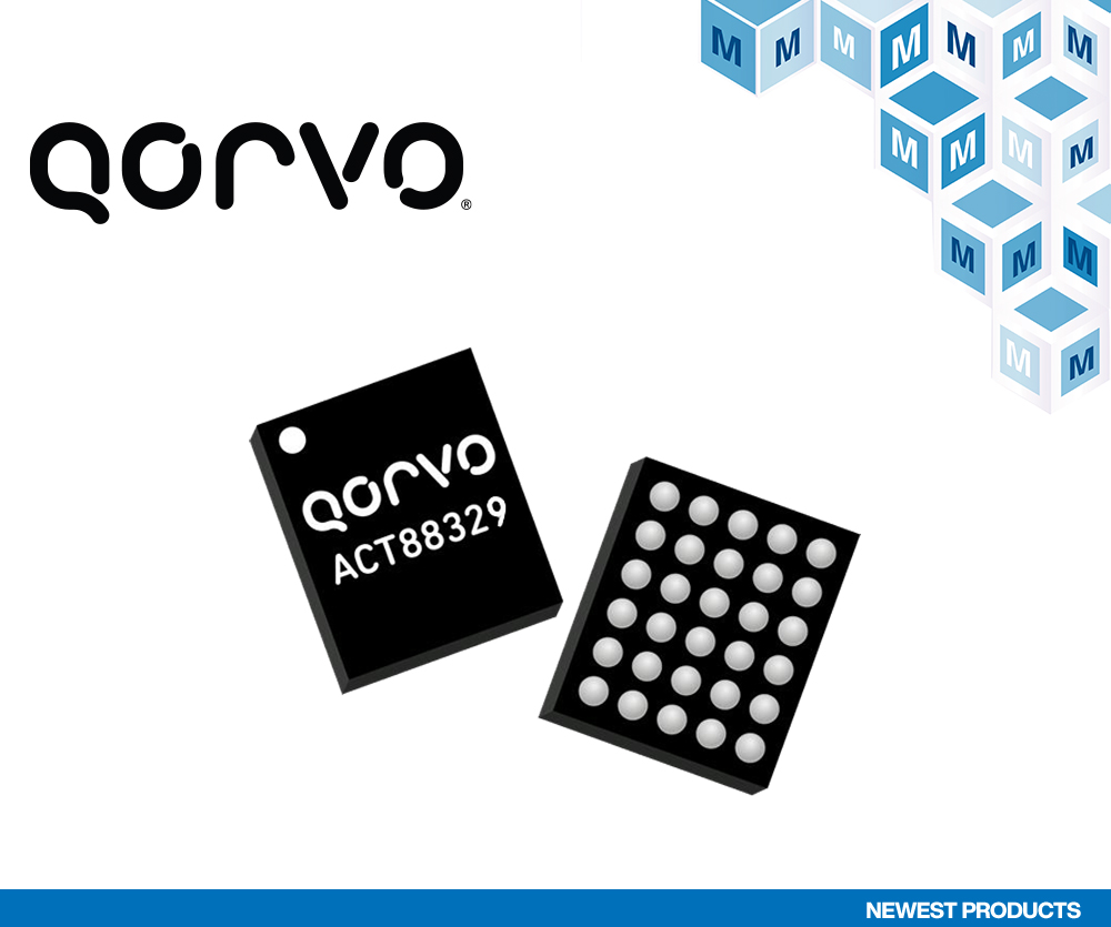 贸泽电子开售Qorvo ACT88329和ACT88321可多次编程电源管理IC