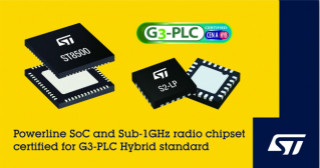 ST发布G3-PLC Hybrid电力线和无线融合通信认证芯片组