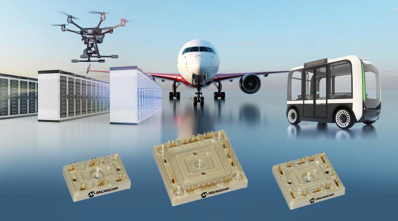 Microchip推出首款通过航空航天认证的无基座电源模块产品系列